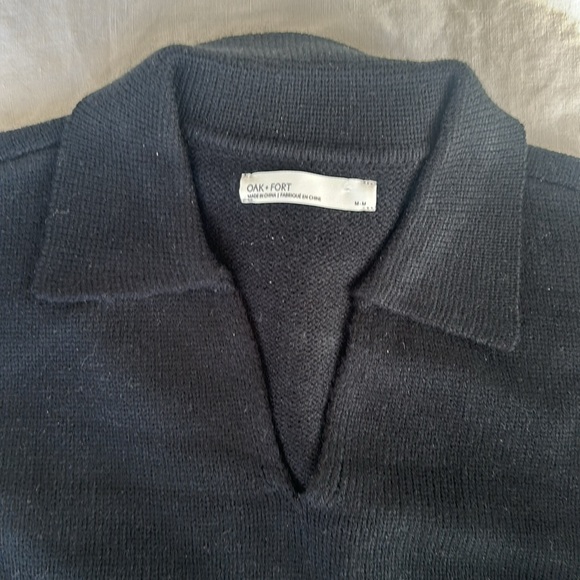 Oak + Fort Cropped V Neck Sweater - Picture 2 of 6